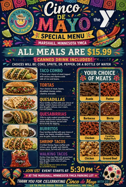 La Ta Patia Cinco De Mayo Menu