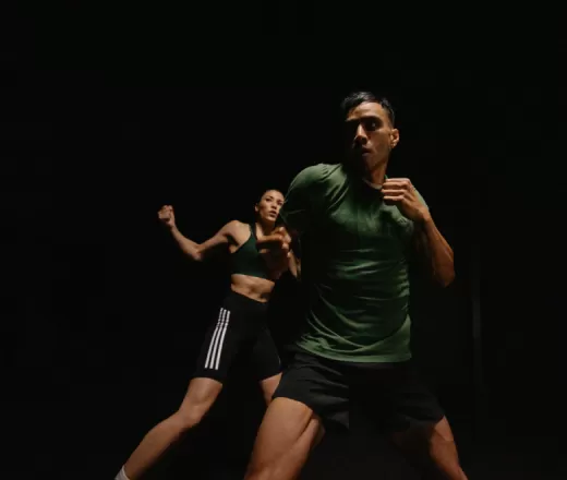 man and woman doing a bodycombat workout