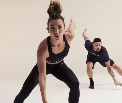 man and woman doing a grit workout